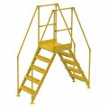 Vestil 5 Step Cross-Over Ladder 48"H x 14"W Yellow Powder Coat Steel COL-5-46-14